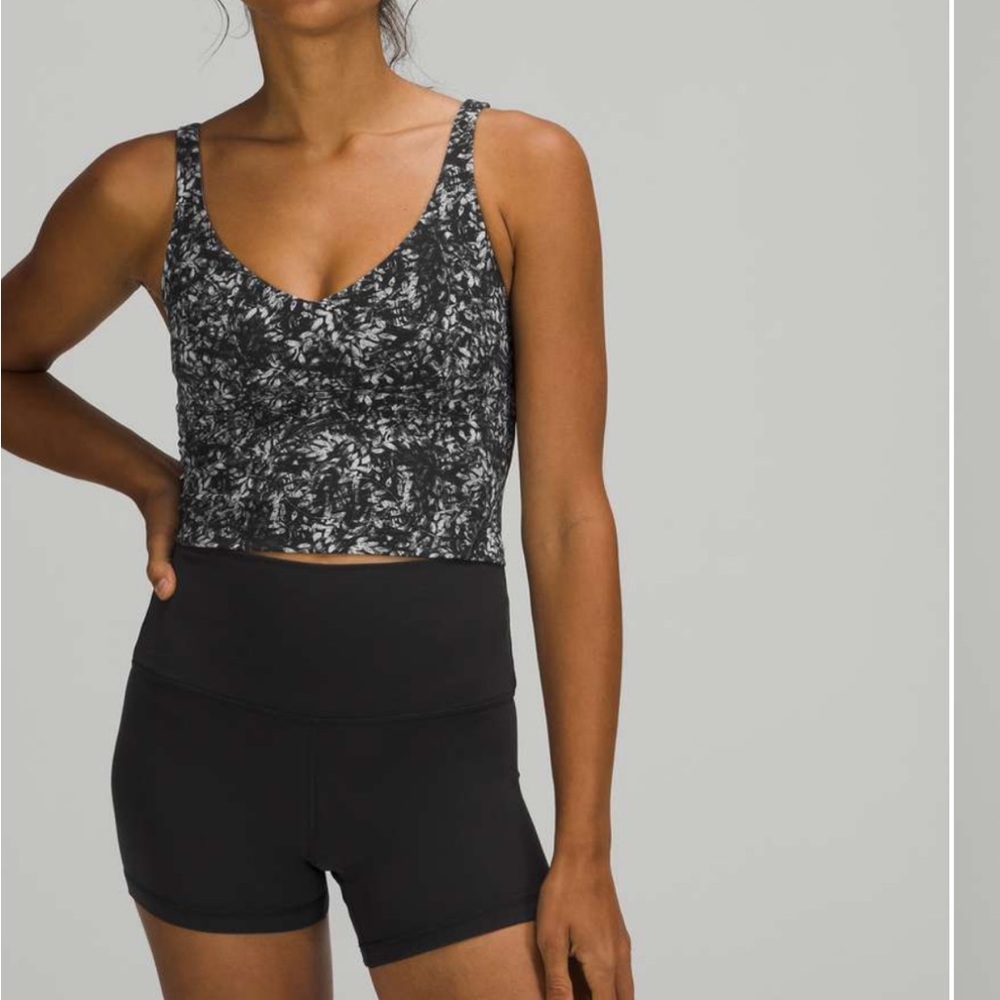 Lululemon Align Tank Top black floral size 14